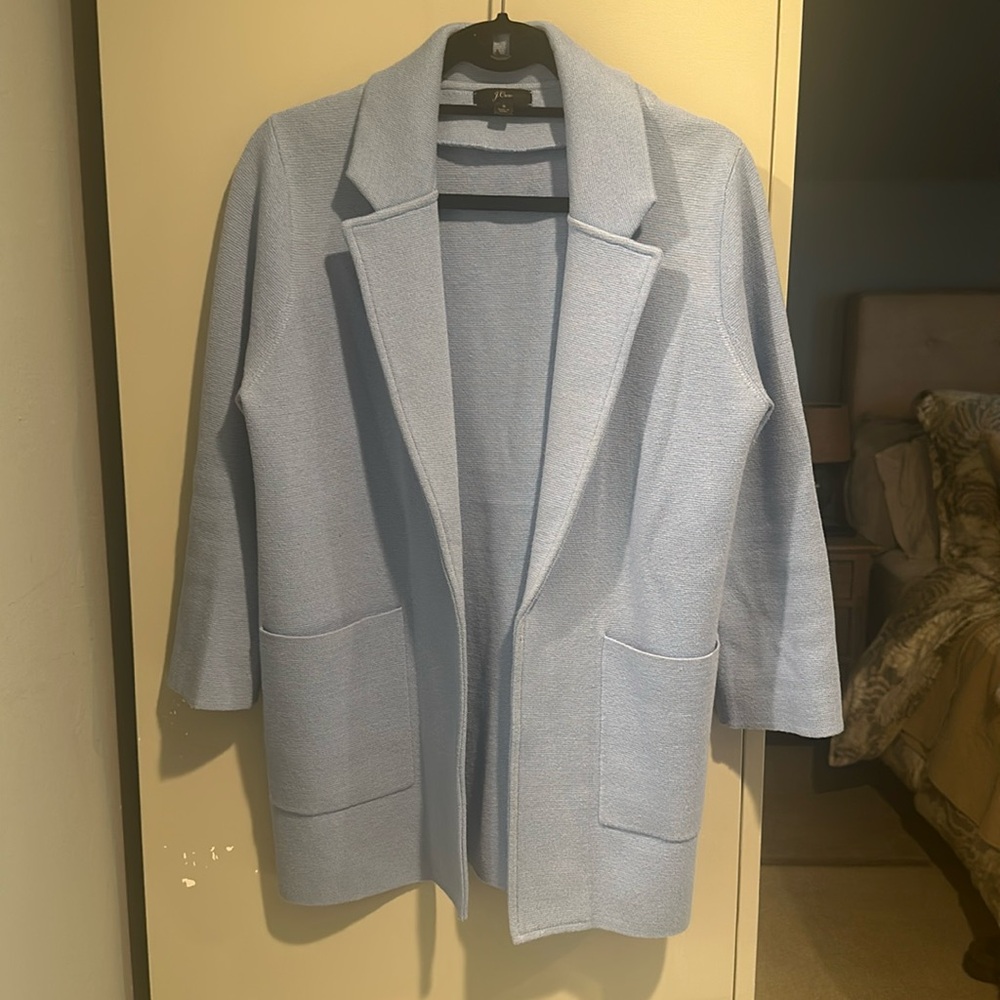 J. Crew Sophie Sweater Blazer Light Blue Size Small